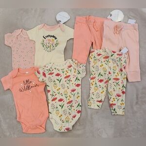 Girls Koala 4 onsies/3 pants set - 0-3 months NEW